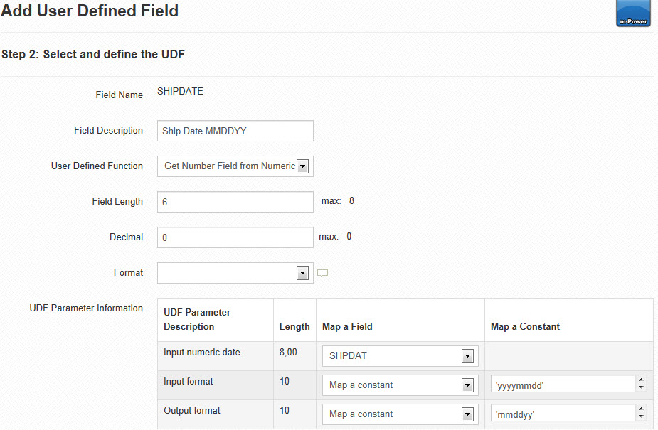 We want to convert our YYYYMMDD field (named DATESHIP) to a MMDDYY ...