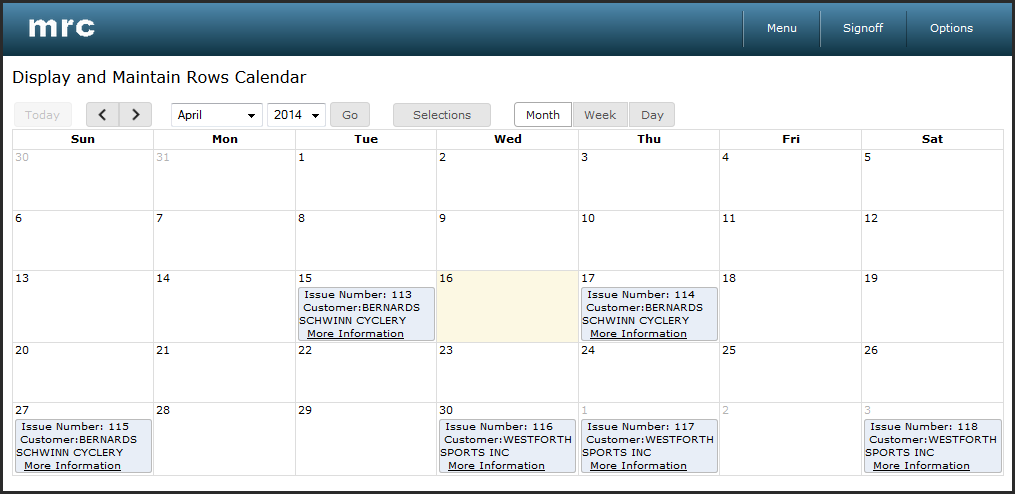 Display and Maintain Rows Calendar Template – m-Power Documentation