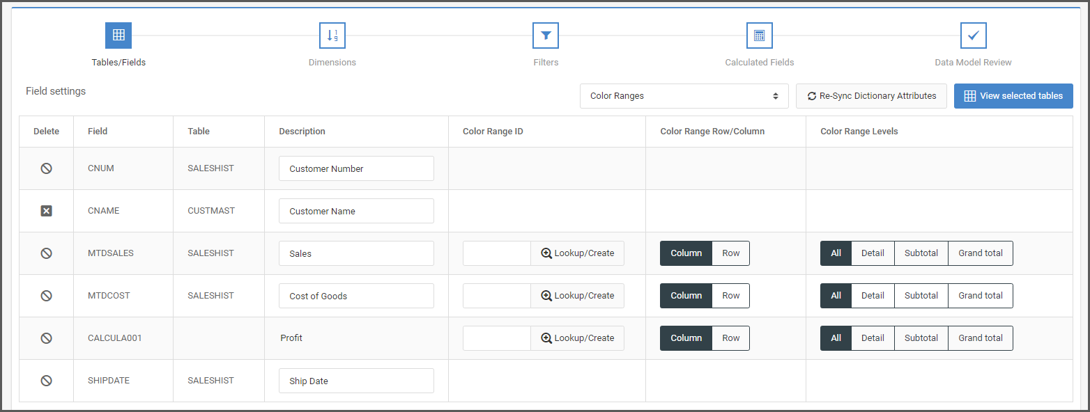 Color Coding Ranges – m-Power Documentation